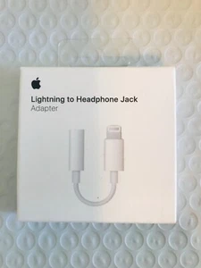 Genuine Apple - Lightning-to-3.5mm Headphone Adapter - White MMX62AM/A NEW!! - Photo 1 sur 4