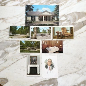 Lot of 8 Vintage Postcards - Little White House - Warm Springs Georgia GA - FDR - Bild 1 von 2