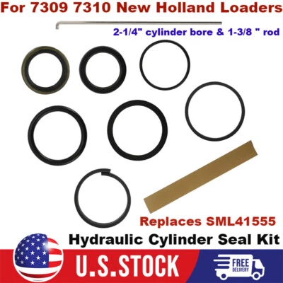Kit de sellado de cilindro hidráulico SML41555 2-1/4" 1-3/8 "para New Holland 7309 7310 Foto 1 de 4