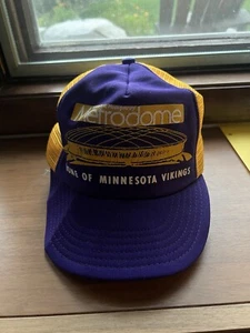 Vintage Minnesota Vikings Trucker Mütze Hubert Humphrey Metrodome Stadium Cap NFL - Bild 1 von 5