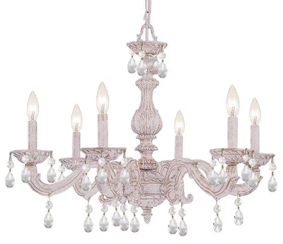 Crystorama 5036-AW-CL-MWP Sutton 6-Light Hand Cut Crystal Chandelier - Image 1 of 2