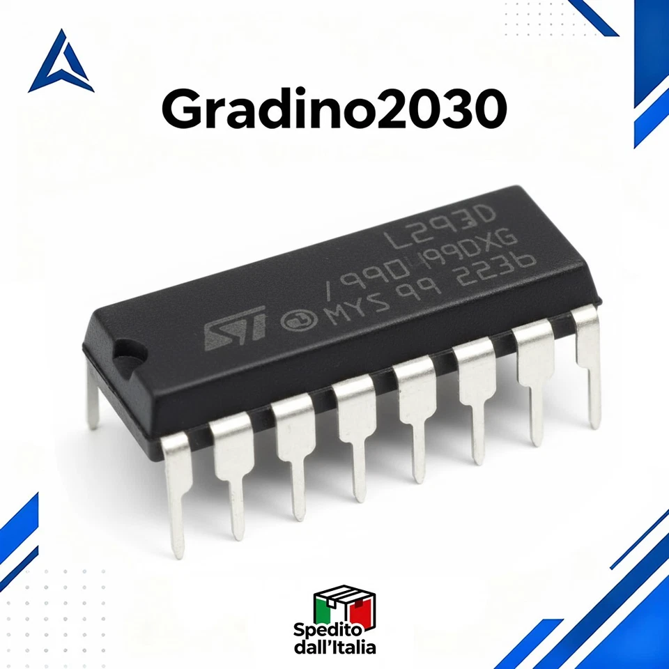 2x L293D Driver Motori DC Arduino Robotica DIP-16 IC 4 Canali Integrato - Immagine 1 di 1