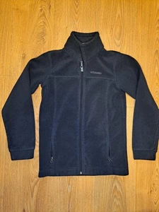 Columbia Youth Fleece Jacket Medium 10-12 Black Full Zip Kid - Picture 1 of 9
