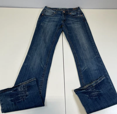 Женские джинсы Cowgirl Tuff Longhorn Bootcut размер 28x35 вестерн джинсовая ткань - Изображение 1 из 4