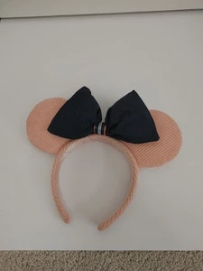 Disney Parks Pink Corduroy Denim Bow Minnie Mouse Ears Headband 2023 - Picture 1 of 4