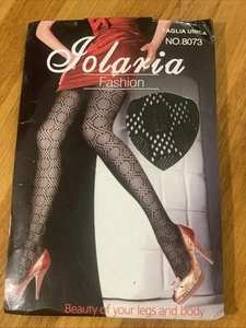 Jolaria Patterned Fishnet Pantyhose - Style # 8073 Colour: Black Size: One Size - Picture 1 of 2