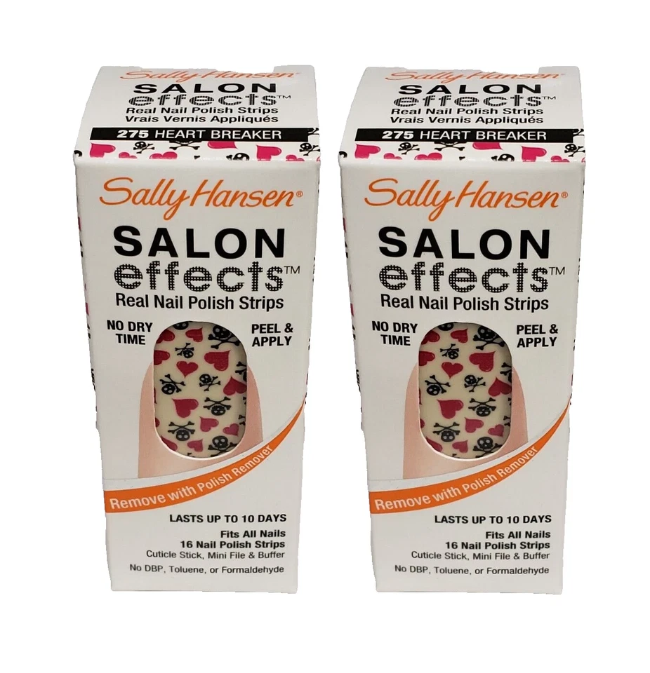 (Paquete de 2) Tiras de esmalte de uñas reales con efectos de salón Sally Hansen - 275 ROMPECORAZONES Foto 1 de 1