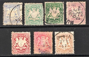 Bavaria Misc. Coat of Arms Stamps Used CV $37+ - Picture 1 of 2