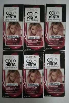 6 Maquillaje para el cabello de un día Loreal Colorista lavado temporal color #PINKVIOLET400 Foto 1 de 4
