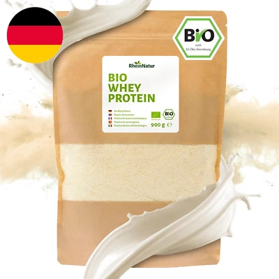 Rheinnatur Bio Whey Protein-Pulver 900 G - Geschmacksneutrales Eiweißpulver Ohne - Bild 1 von 4