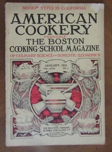 AMERICAN COOKERY Jan 1925 FARMHOUSE COOKERY Mission Style - Picture 1 of 5