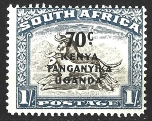 KENYA UGANDA TANGANYIKA KGV1 1941-42 70c ON 1s MINT - Picture 1 of 1