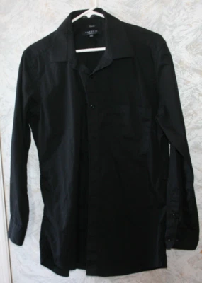 MARQUIS button down Slim fit long sleeves shirt.16"/16.5".Black.Cotton blend.NEW - Image 1 of 2