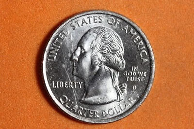 2000 D- PROOF CLAD "MASSACHUSETTS" Statehood Washington Quarter! #K35965 - Image 1 of 2