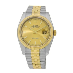 ROLEX Stainless Steel & 18K Yellow Gold 36mm Datejust 116233 Box Warranty MINTY - Picture 1 of 5
