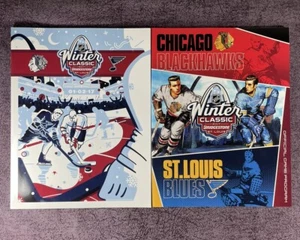 2017 WINTER CLASSIC CHICAGO BLACKHAWKS VS ST LOUIS BLUES OFFICIAL GAME PROGRAMS - Picture 1 of 3