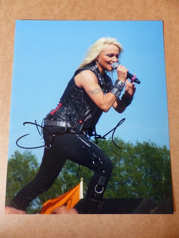 WARLOCK DORO PESCH signed 8x10 Photo Autograph Autographed Cover