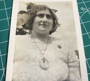 Ladies Portrait Snap shot  Early 1900's Antique Photo  3 by 4 in - Picture 1 of 13