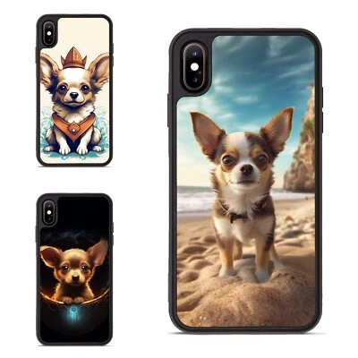 Funda Impacto Para iPhone XS 11 12 13 14 15 16 Pro Max Simple Chihuahua Happy Foto 1 de 4