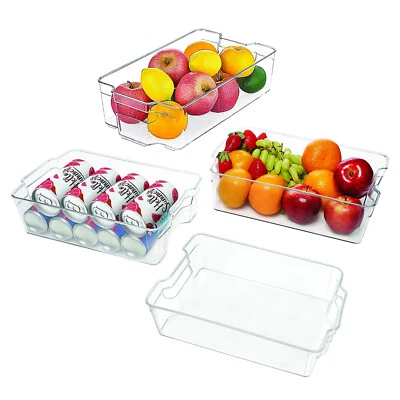 Kitchen Storage Trays Fridge Cupboard Organiser  Fruit Rack Stackable Divider - Image 1 of 4