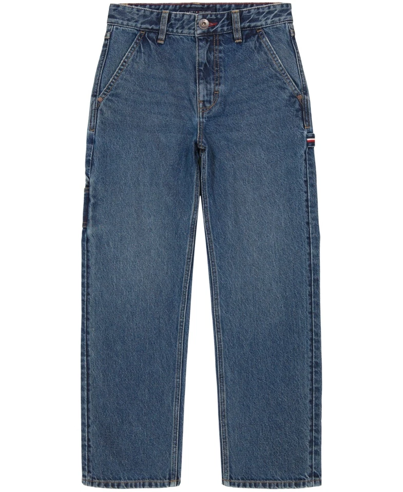 Jeans Tommy Hilfiger Sueltos Carpintero Denim Niños Grandes 18 Bien Usados Cremallera/Botón Foto 1 de 4