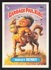 Horsey Henry 1986 Topps Garbage Pail Kids Series 3 #86a VG CR {0706