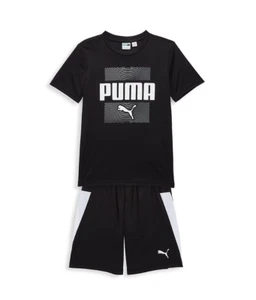 Puma Boy's 2-Piece T-Shirt & Shorts Set Black Size 5 4372 - Picture 1 of 1