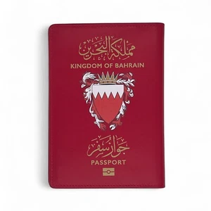 Bahrain Genuine Leather Crafted Travel Passport Wallet/Holder - Picture 1 of 5
