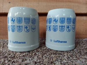 2 PIEDRAS DE CERVEZA ALEMANAS DE COLECCIÓN GRES .3L PIEDRA DE CERVEZA LUFTHANSA MANCHA ALEMANIA - Imagen 1 de 8