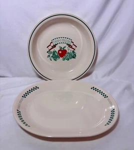 Corelle Retired FARM FRESH Pie Plate Bake & Serving Platter Set - Picture 1 of 10