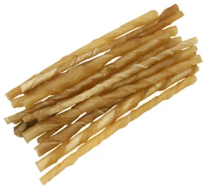 100x RAWHIDE TWISTS Dog Chews Teething 100% Natural Action Puppy Pet Treats - Picture 1 of 1