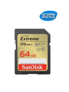 64GB Sandisk Extreme SD cards for Camera / Trail Camera / Computers - Picture 1 of 6