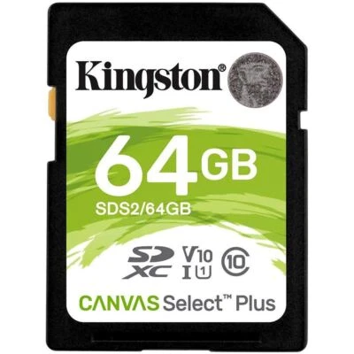 Kingston Canvas Select Plus SDXC 100MBs Class 10 64GB   SDS2/64GB - Image 1 of 3