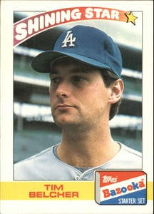 1989 Bazooka Baseball Card #1 Tim Belcher