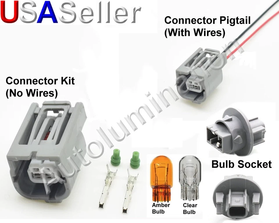 Honda Accord Civic Turn Signal Fog Lamp Tail Light Brake Connector Bulb Socket - Image 1 of 1
