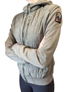 Parajumpers Ivor Hybrid Sweat Down Hooded Green Jacket Small - Picture 1 of 18
