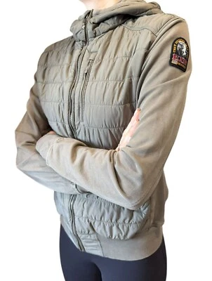 Parajumpers Ivor Hybrid Sweat Down Hooded Green Jacket Small - Image 1 of 4