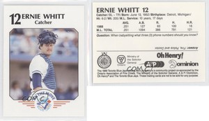 1989 Toronto Blue Jays Fire Safety Ernie Whitt #12