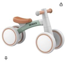 SEREED Green Brown Baby Balance Bike for 1 Year Olds 12-24 Month Toddler