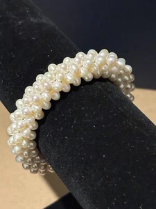 EFFY Multi-Strand Woven Freshwater Pearl Bracelet With Sliver Clasp - Picture 1 of 17