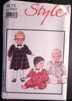 Style 1471 baby's dress pattern size 6mo uncut - Image 1 of 2