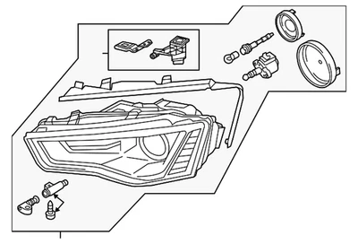 Подлинная композитная фара Audi 8T0-941-044-E - Изображение 1 из 2