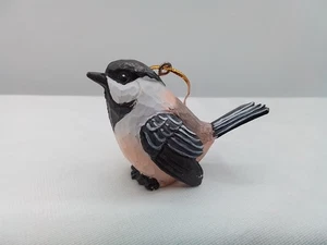 2" BLACK WING HEAD BREAST BIRD VINTAGE CHRISTMAS ORNAMENT NATURE NESTING ANIMAL - Bild 1 von 11