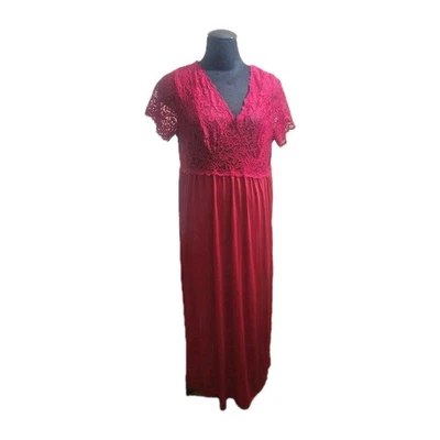 Maxi Vestido Sin Mangas Amoureuse Talla Rojo Encaje Elastizado Íntimo 18/20  Foto 1 de 4