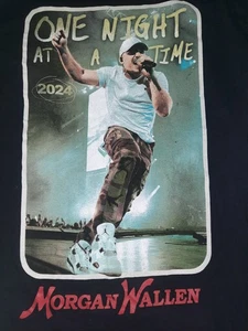 Morgan Wallen 2024 Tour T Shirt  One Night at a Time  Concert Size Medium M - Picture 1 of 5