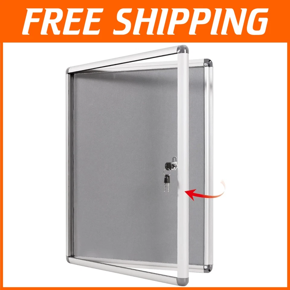 Versatile Lockable Bulletin Board Case 20x14inch - Image 1 of 4