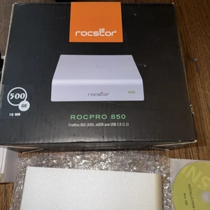 Rockstor Rocpro 850 G222K6 external 500 GB drive with Firewire 800/eSATA/USB NEW - Picture 1 of 15