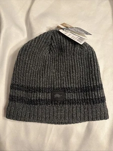 Pelliccia di tartaruga Mr. Cappello invernale Happy grigio antracite a righe misto lana berretto - Foto 1 di 8