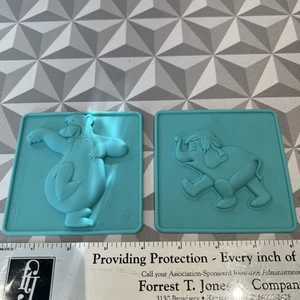 Set Of 2 Disney Jungle Book Silicone Molds - Baloo And Hathi Jr. - Picture 1 of 4