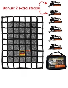 Heavy Duty Pickup Truck Cargo Net -Short Bed (SGN-100) | Gladiator Cargo Nets - Picture 1 of 7
